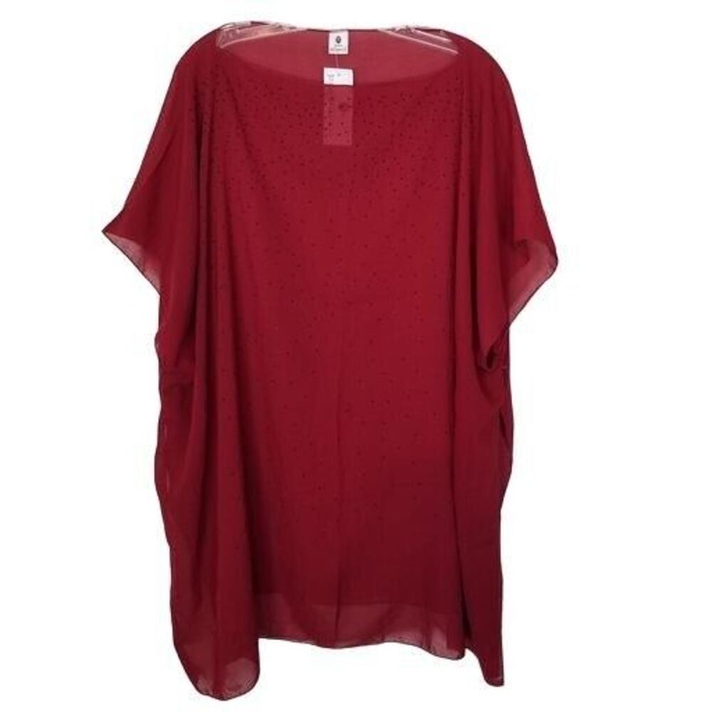 Jessica McClintock Womens Sheer Studded Top  OS Holiday Christmas Valentines